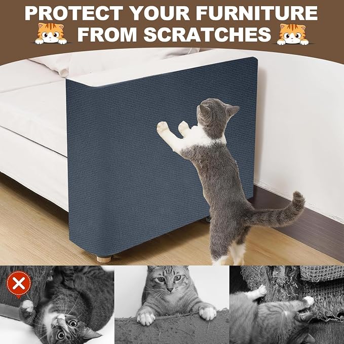 Cat Scratch Furniture Protector, 157.4"x15.8" Cat Scratching Mat, Trimmable - Image 4
