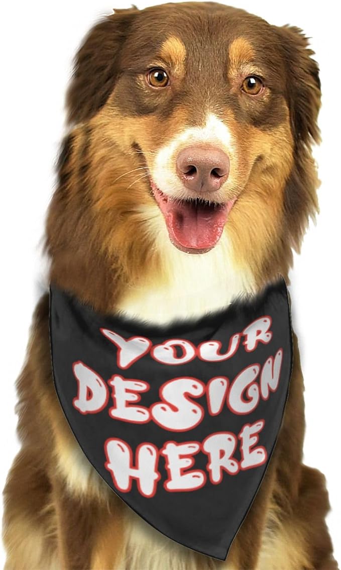 Custom Dog Bandana for Cat Dog Pet Add Your Design Personalized Neckwear - Image 3
