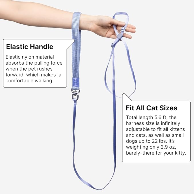 Cat Harness and Leash 2-in-1, Escape Proof Anti-Chocking Harness Adjustable - Image 4