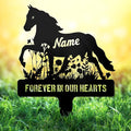 Personalized Horse Grave Marker Custom Memorial Stake, Metal Graveside Sign by NIWAHO