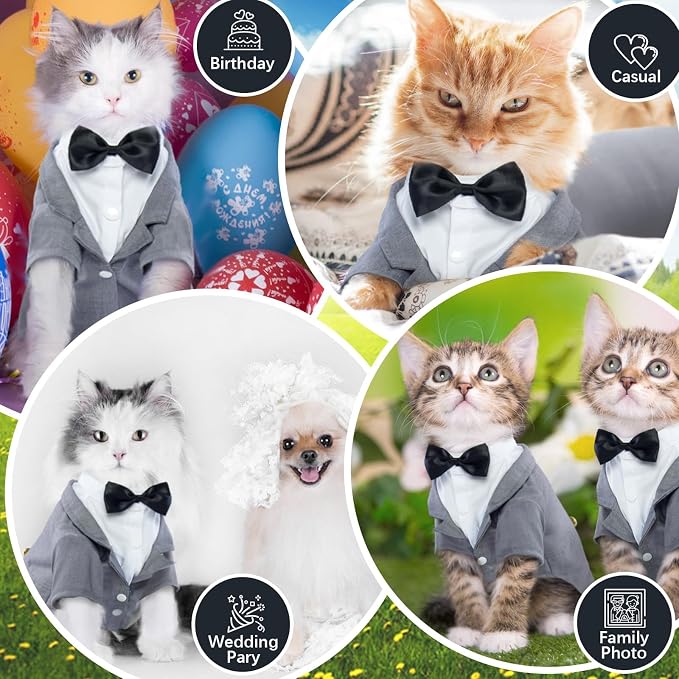 QBLEEV Cat Tuxedo Suit, Cat Halloween Costumes - Image 6