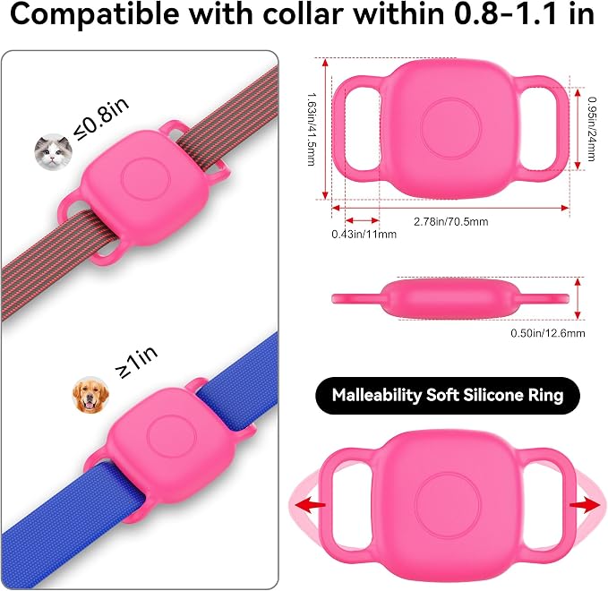 2-Pack Dog Collar Holder for Tile Life360 Mate 2022 Tracker, Waterproof - Image 5