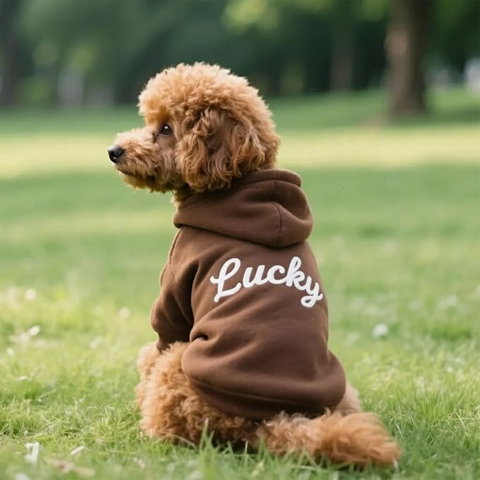 Personalized Dog Hoodie, Custom Embroidered Name Pet Hoodie, Warm Winter Outfit - Image 5