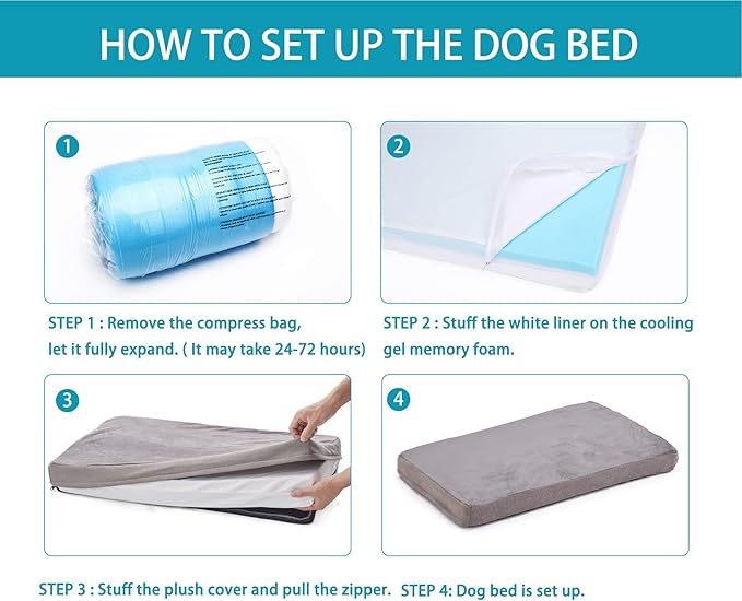 Orthopedic Memory Foam Dog Bed, Cooling Dog Beds - Image 5
