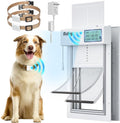 Automatic Dog Door with Collar Sensor, 2-Flap Large Electronic Dog Door by Aiday