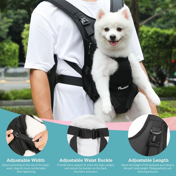 Pawaboo Pet Dog Front Carrier Backpacks, Legs Out Pet Carrier Backpack - Image 4