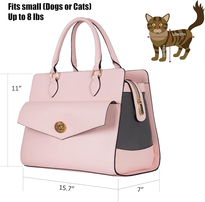 Stylish Pet Carrier Purse Leather Bag - Image 2