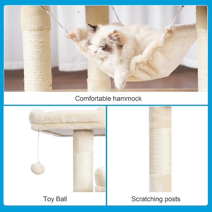 Hey-brother Large Multi-Level Cat Tree Condo Furniture - Image 6