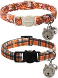 Lionet Paws 2pcs Pack Halloween Cat Collar, Cute Adjustable Cat Kitten Collar by lionetpaws