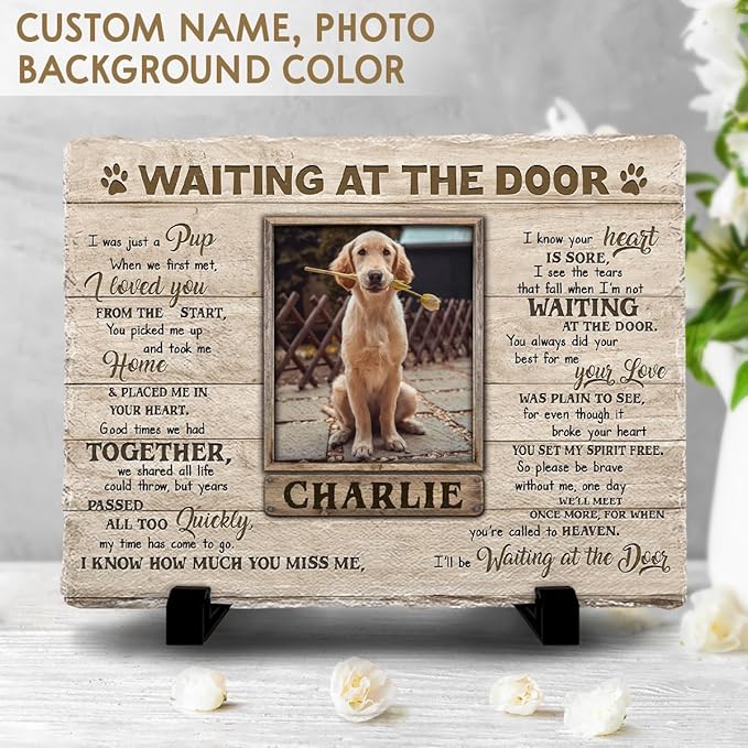 Personalized Dog Memorial Stone Plaque - Image 2