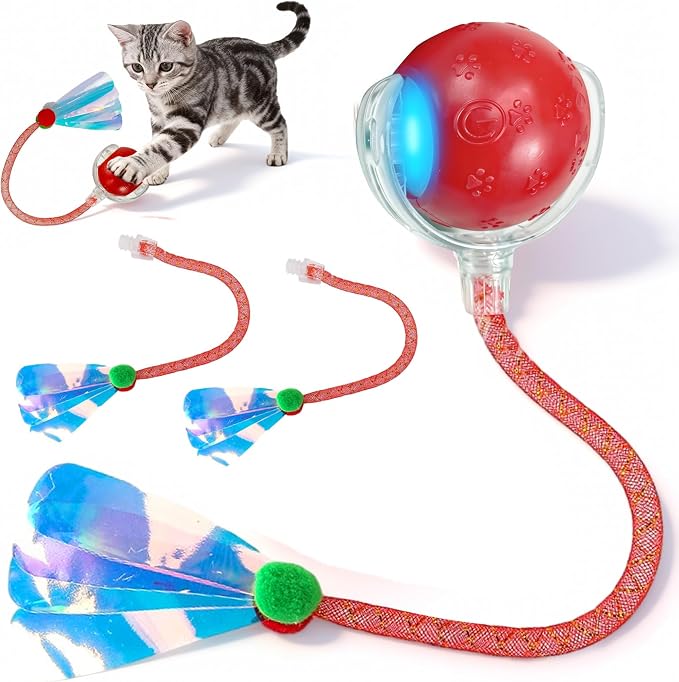 Rocfish Interactive Cat Toy for Indoor Cat, Smart Automatic Cat Chase Ball Toy by Unknown