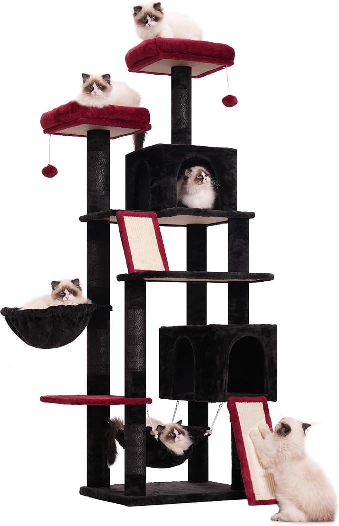 Cat Tree for Indoor Cats, Gothic Sturdy Cat Tree House - Image 9