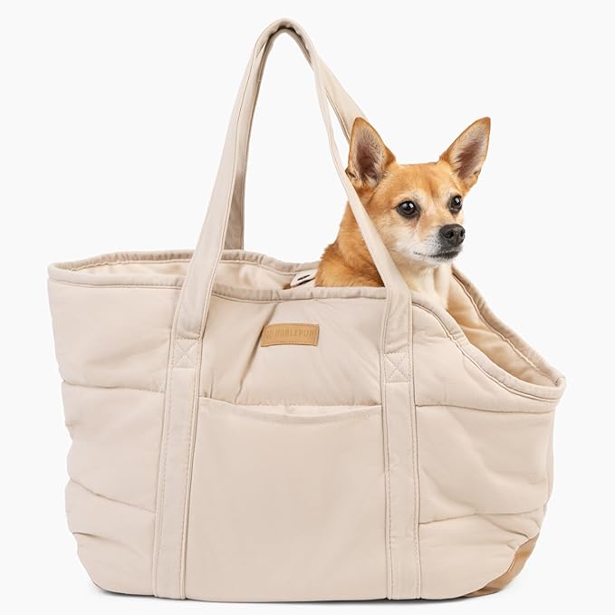 Plush Dog Purse Carrier for Small Dogs, Soft Dog Tote Bag by NoblePup
