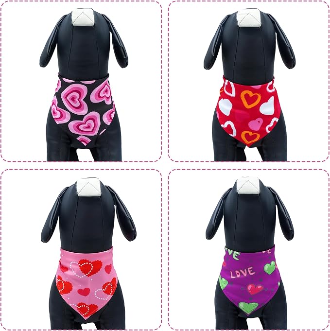 30 Pack Valentines Day Dog Bandanas Bulk - Image 4