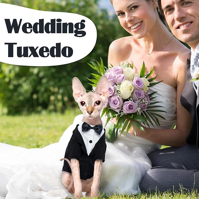 QBLEEV Cat Tuxedo Suit, Cat Halloween Costumes - Image 4