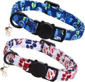 Elegant little tail 2 Pack Cat Collar- Blueberry Cotton Breakaway Cat Collars by Elegantlittletail