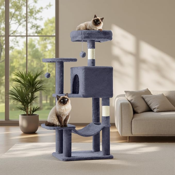Sweetcrispy 44 inch Cat Tree Tower, Small Cat Climbing Tower - Image 7