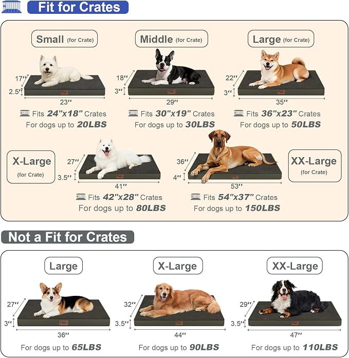 Plush Orthopedic Dog Bed for Medium Dogs & Puppies, Waterproof Dog Beds 29x18 - Image 2