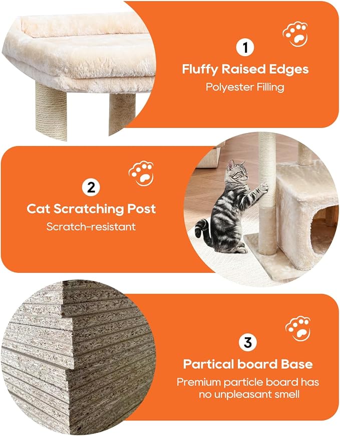 SYANDLVY 27" Cat Tree for Indoor Cats, Activity Tower - Image 5