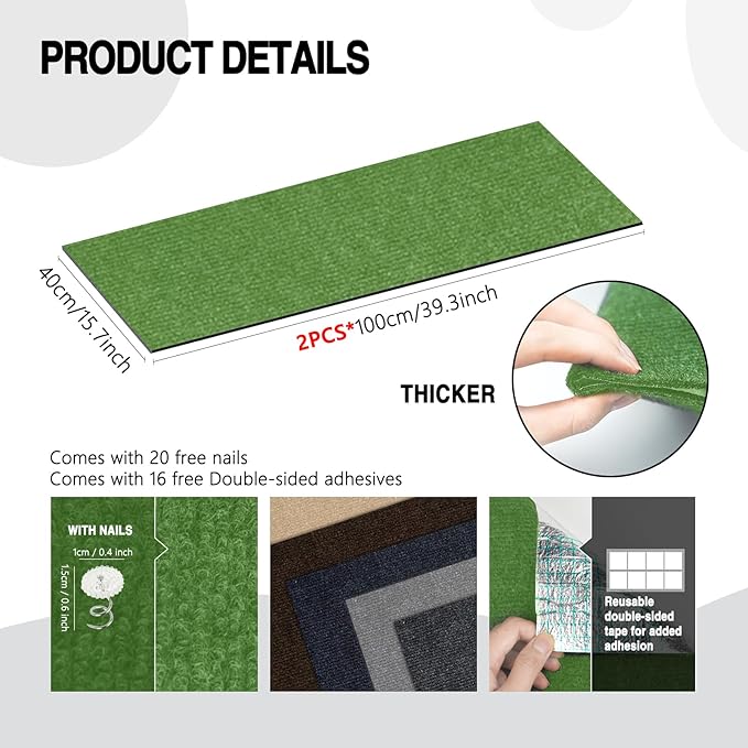 2Pack Total 78.7"x15.8" Cat Scratch Mat - Image 2