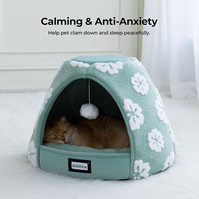 BALANCE Cat Beds for Indoor Cats, 2-in-1 Cat Bed Cave - Image 3