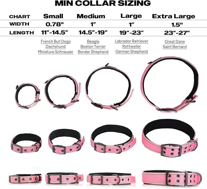 PetiFine Neoprene Padded Dog Collar, Heavy Duty Comfort Dog Collar - Image 5