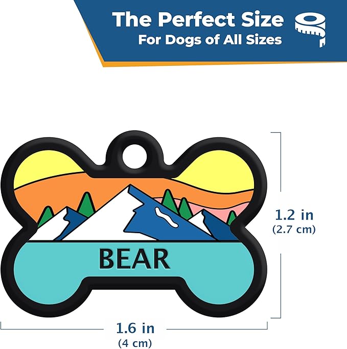 GoTags Silent Dog Tag, Personalized Engraved Bone Silicone Dog and Cat Name Pet - Image 5