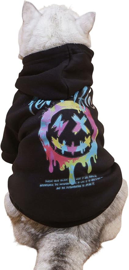 QWINEE Dog Hoodie Shirt Sweatshirt by QWINEE
