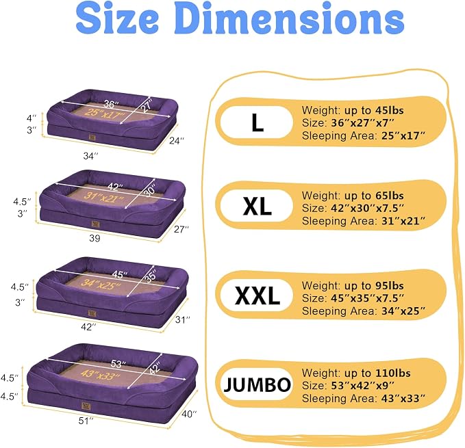 Orthopedic Dog Bed -XL Large Dog Beds - Image 7