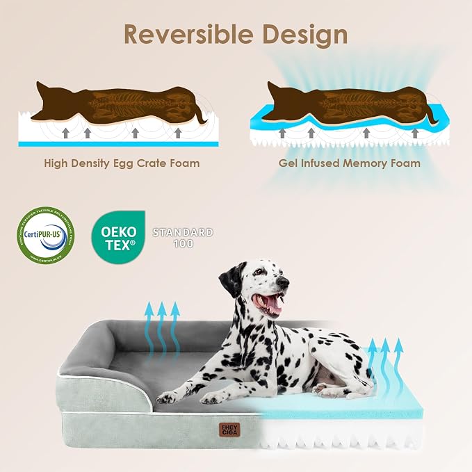 EHEYCIGA Orthopedic Dog Beds for Extra Large Dogs, Waterproof Memory Foam XXL - Image 4