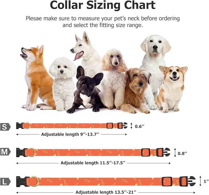 Cotton Handmade Dog Collar Cute and Distinctive Patterns Orange Fish