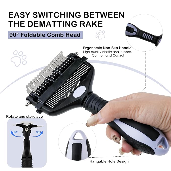 3-IN-1 Pet Deshedding and Grooming Tool, Grooming Brush - Image 3