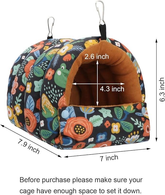 Wontee Bird Nest House Winter Warm Snuggle Hut Bird Bed Hanging Hammock - Image 4