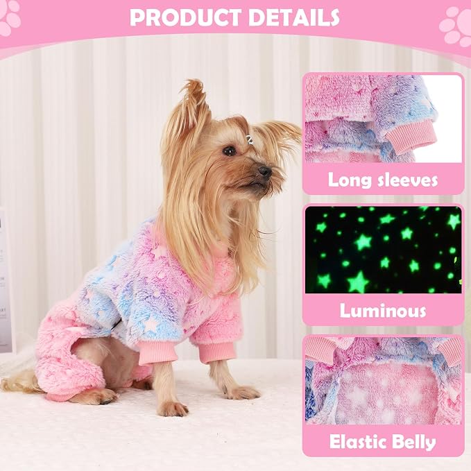 Dog Sweaters Small Girl Warm Fleece Pajamas, Cute Extra Small Dog Clothes - Image 3