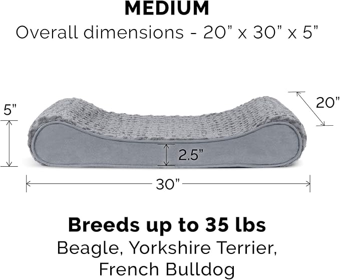 Furhaven Replacement Dog Bed Cover Ultra Plush Faux Fur & Suede Contour Luxe - Image 3