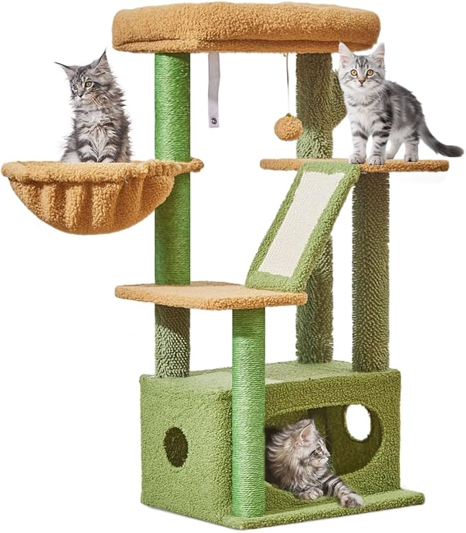 Taoqimiao Cat Tree, 38.5-Inch Cat Tower - Image 9