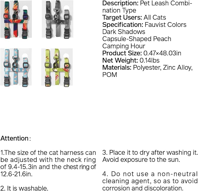 pidan Cat Harness and Leash Set, XL Size - Image 7