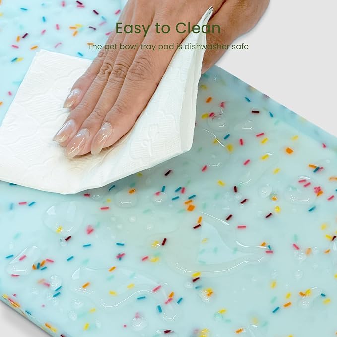 Dog Food Mat Anti-Slip Silicone Dog Bowl Mat Thicker Pet Placemat Waterproof - Image 8