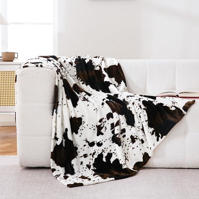 Bnuitland Cow Print Throw Blanket - Image 2
