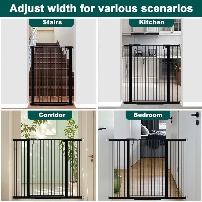 Fairy Baby 40.5" Extra Tall Baby Gate No Drill, 29.6"-40.5" Extra Wide Wide Dog - Image 7