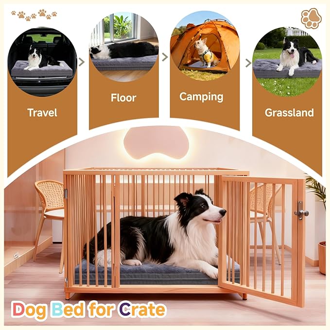 XXL Dog Bed for Large Dogs, Waterproof XXL Dog Crate Pad - Image 6