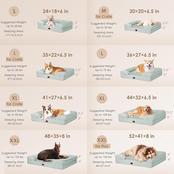 EHEYCIGA Orthopedic XL Dog Beds, Waterproof Memory Foam Dog Bed - Image 2