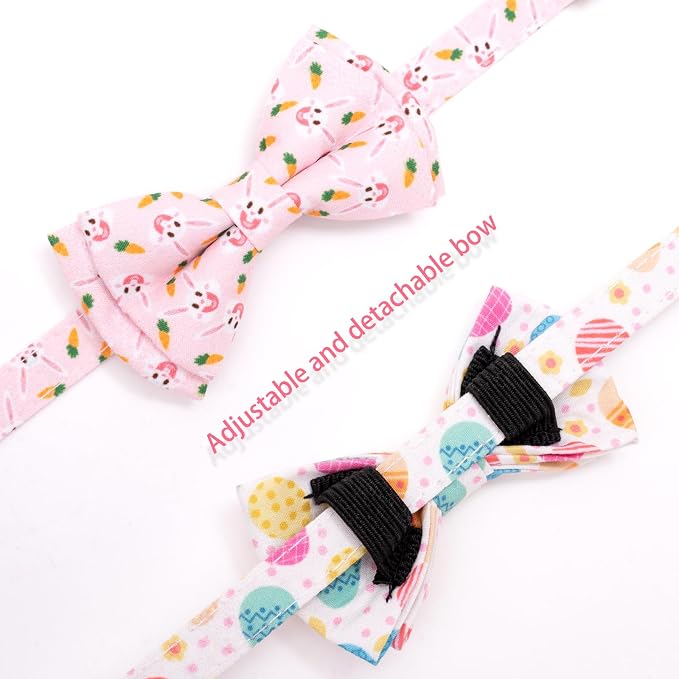 Faygarsle 2 Pack Easter Day Cat Collar Cute Rabbit Easter Eggs Printed Collar - Image 3