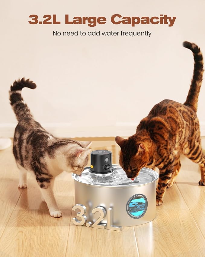 Cat Water Fountain Wireless Cordless: Cat Fountain Battery Operated - Image 6