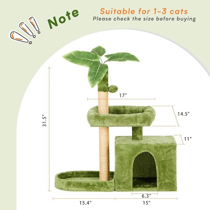 31.5in Multi-Level Cat Tower - Image 2