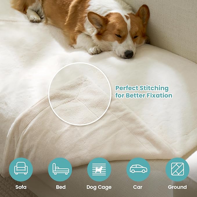 Waterproof Pet Blanket, Ultra Soft Luxury Faux Fur Throw Blanket - Image 8