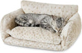 Hollypet Cat Bed Fluffy Plush Mutifuctional Double-Layer Soft Pet Couch by Hollypet
