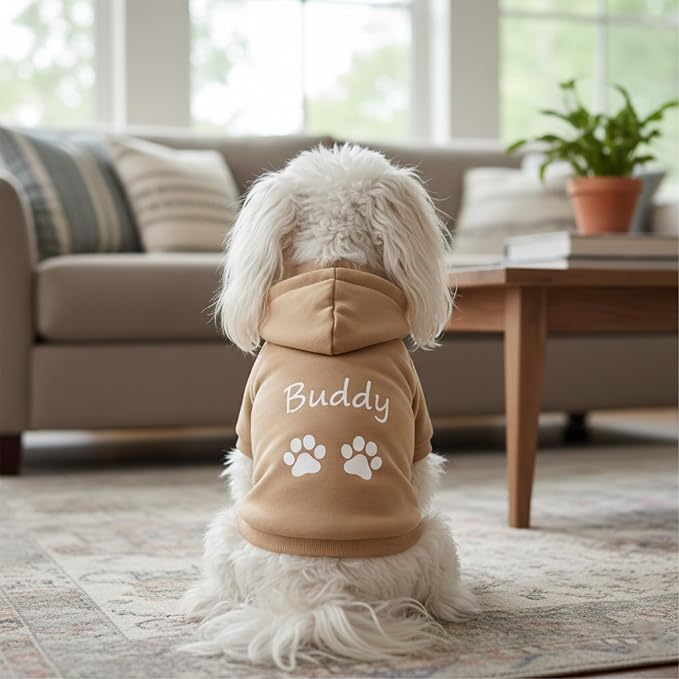 Personalized Dog Hoodie with Name/Text, Custom Embroidered or Printed Dog - Image 4