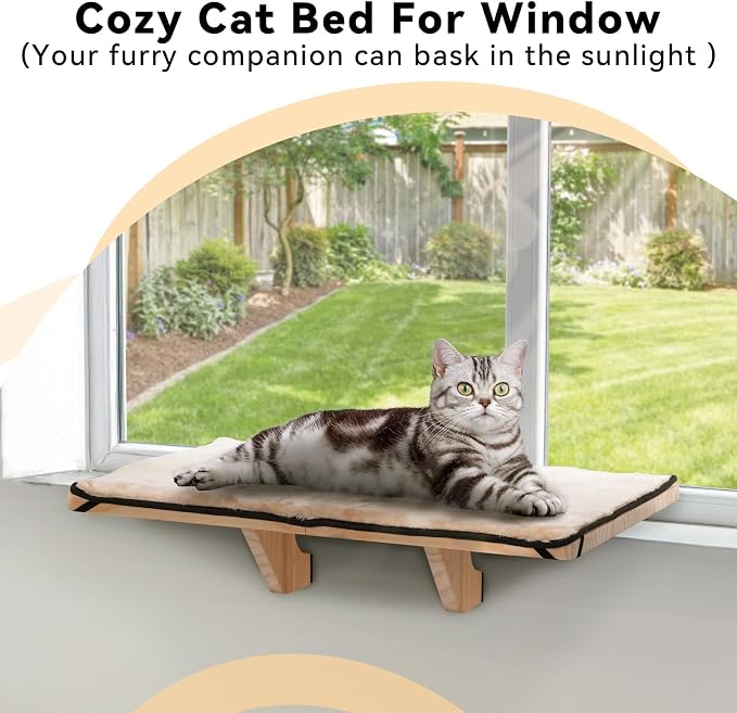 PETSFIT Cat Window Perch for 2 Cats, Adjustable Cat Hammock - Image 6