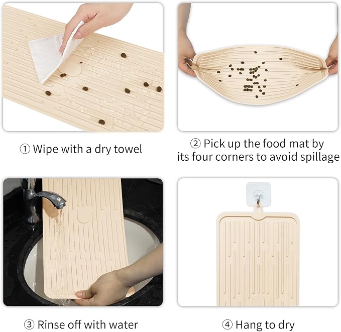 Ptlom Pet Placemat for Dog and Cat, Anti-Slip Waterproof Dogs Feeding Mat - Image 6